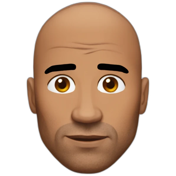 The rock eyebrows up emoji