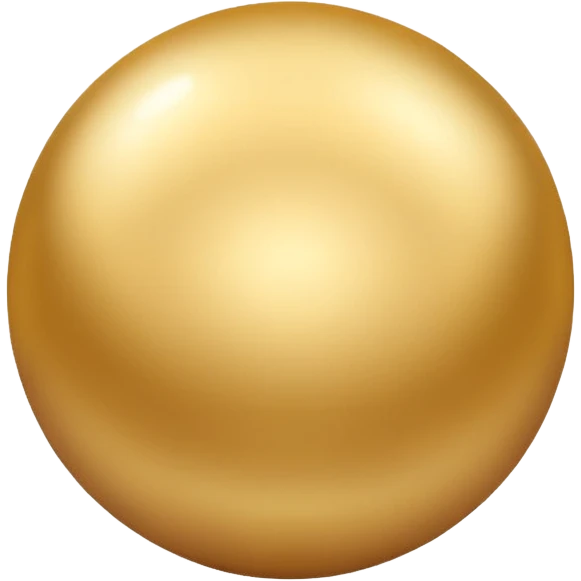 soft golden round, subtle shine, gentle gradient emoji