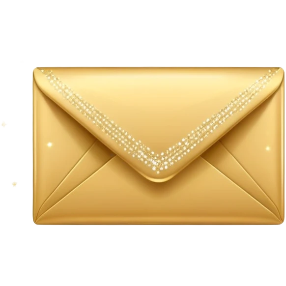 closed envelope with sparkles or motion lines around it, representing an announcement emoji