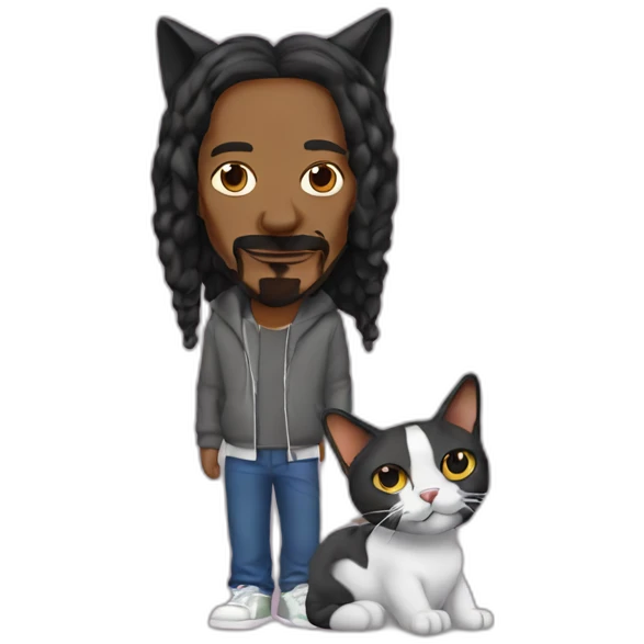 Snoop Dogg with cat ears emoji