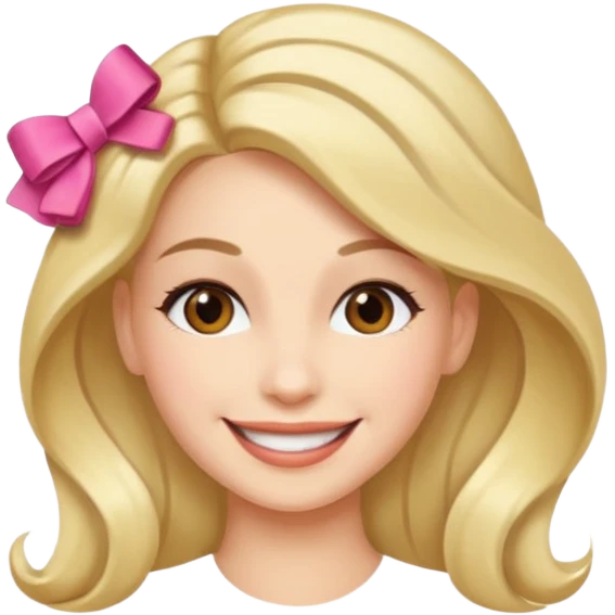 A beautiful woman wearing a hair clip. emoji