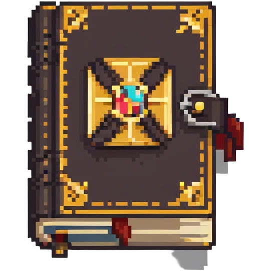 Ancient book with clasp emoji