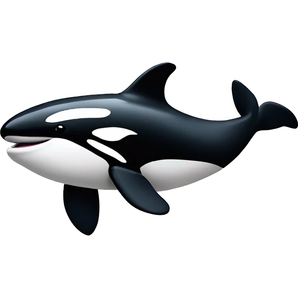 Orca whale with a stack of money in its mouth emoji