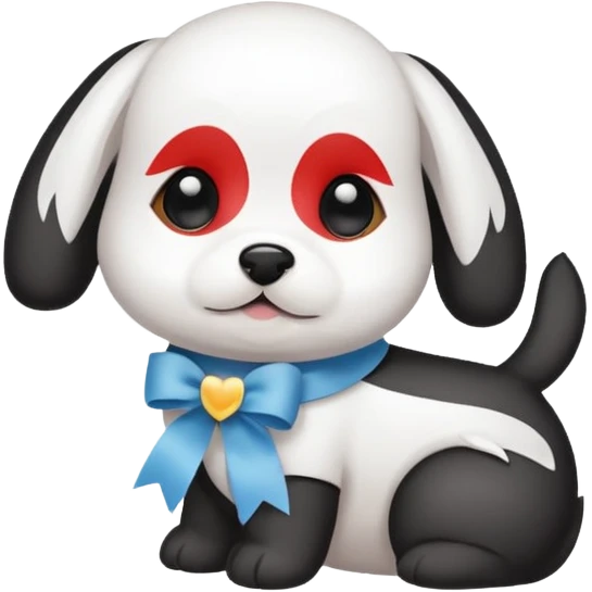 white baby maltese ribbon emoji