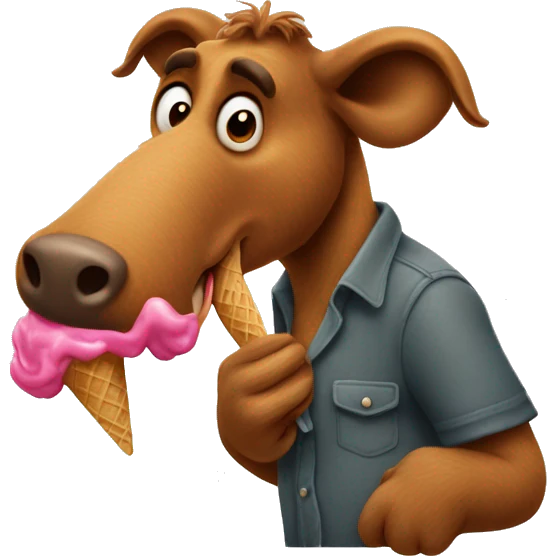 Alf licking an ice cream cone  emoji