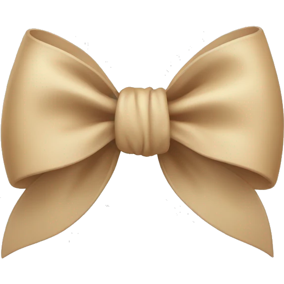 Beige bow emoji