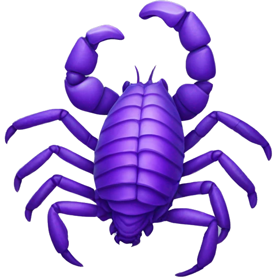 Scorpio astrology with purple scales emoji