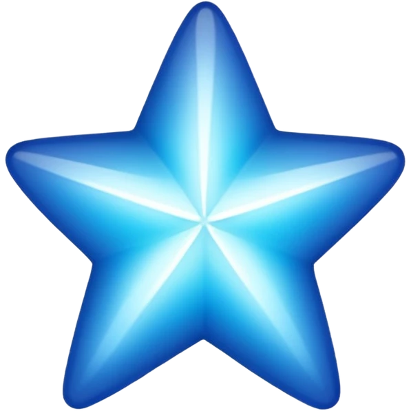 Estrella de color azul emoji