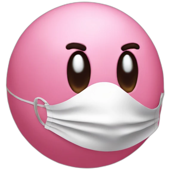 Kirby with mask emoji
