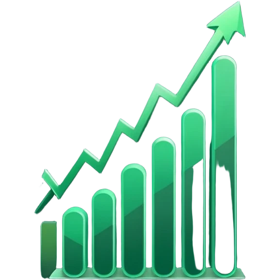 
dark green growth graph emoji