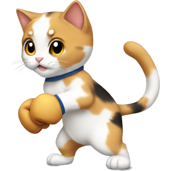 calico kitten boxing emoji