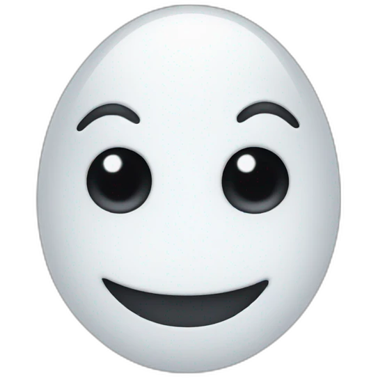 Ghost wearing eyeliner smiling emoji