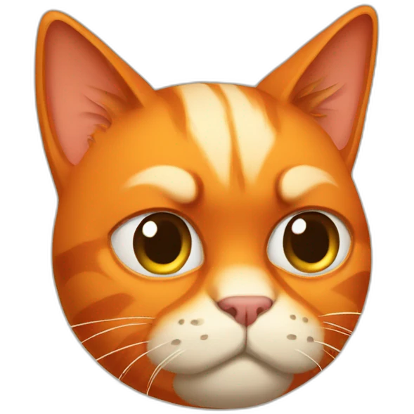 grumpy orange cat emoji