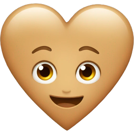Tan heart emoji