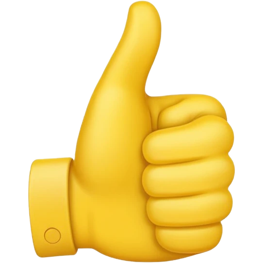 thumbs up emoji, positive and bold emoji
