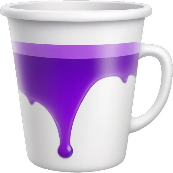 white cup with purple liquid emoji