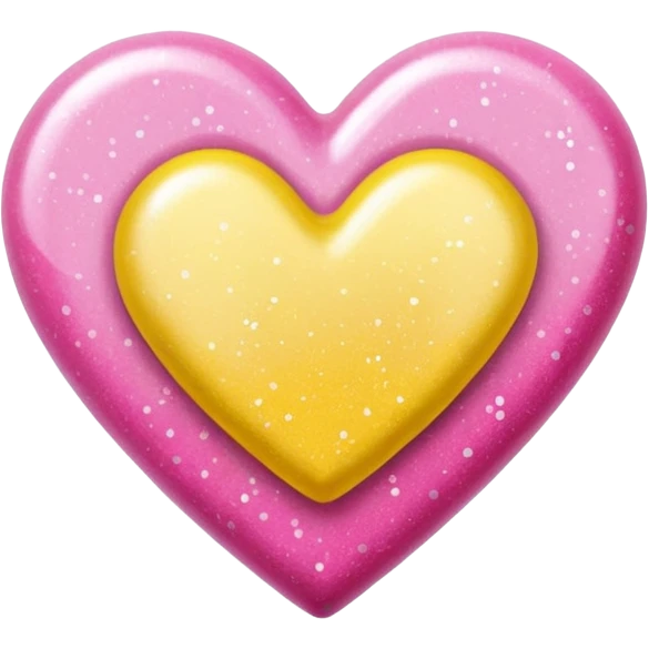 glitter pink and yellow candy emoji