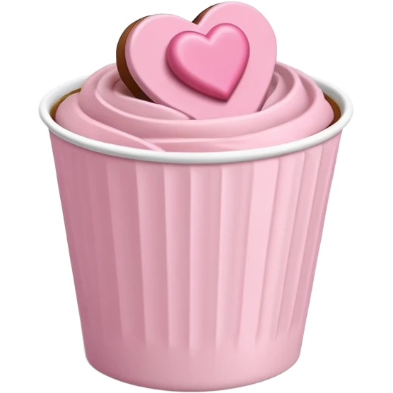 Two glossy square milk chocolate pralines placed diagonally, each in a white ridged paper cup, topped with a soft pastel pink heart icing with subtle sugar sparkle.
Cute minimal emoji-style, realistic and polished, clean studio lighting, pure white background, smooth 3D render, high resolution. emoji
