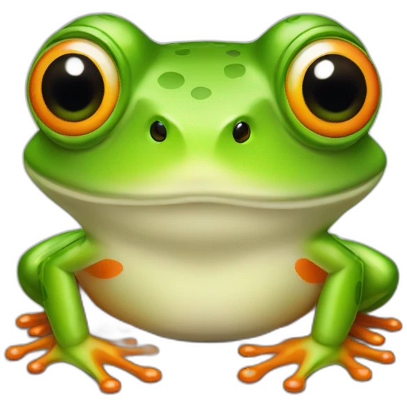 frog with orange lips emoji