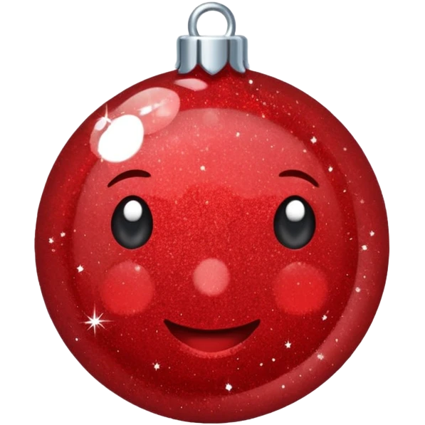 red glitter natal emoji