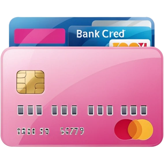 mix pink and white bank and credit card emoji