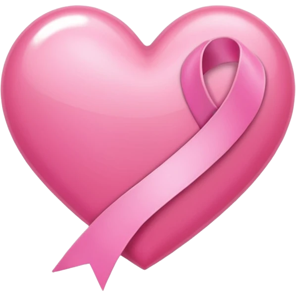 A pink heart design by pink ribon emoji