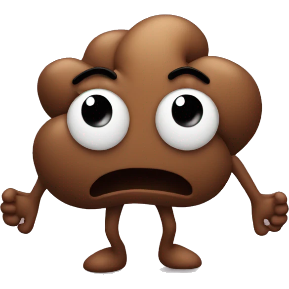 Poop with arms and legs emoji