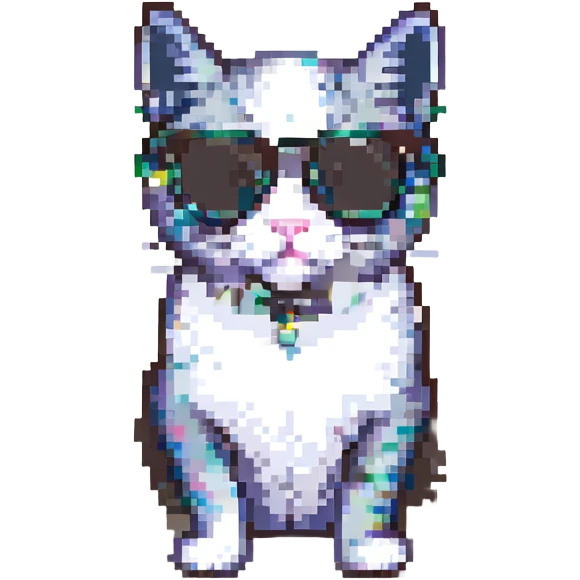 cool cat with dark sunglasses emoji