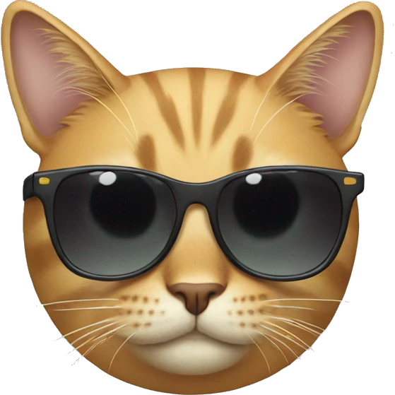Cat with sunglasses emoji