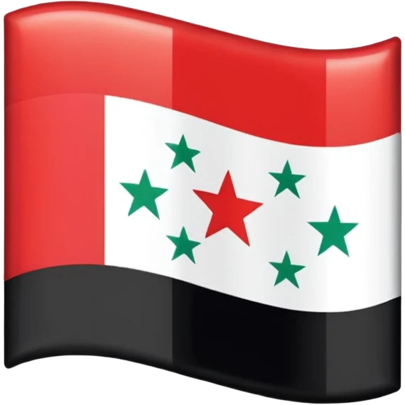 Sticker designed on new syrian flag emoji