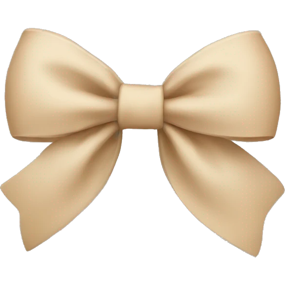 Beige bow emoji
