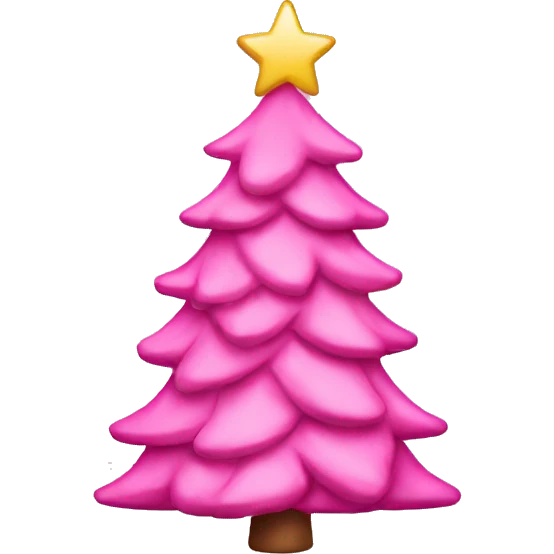 Pink Christmas tree emoji