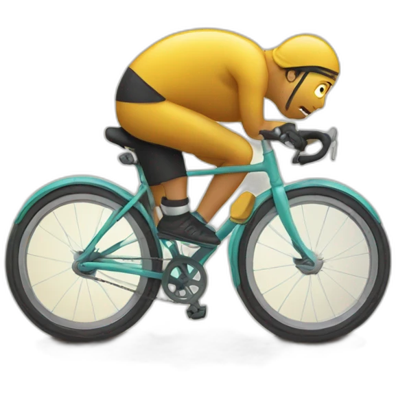 Sweating on bycicle emoji