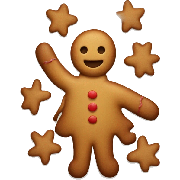 Simple gingerbread man emoji