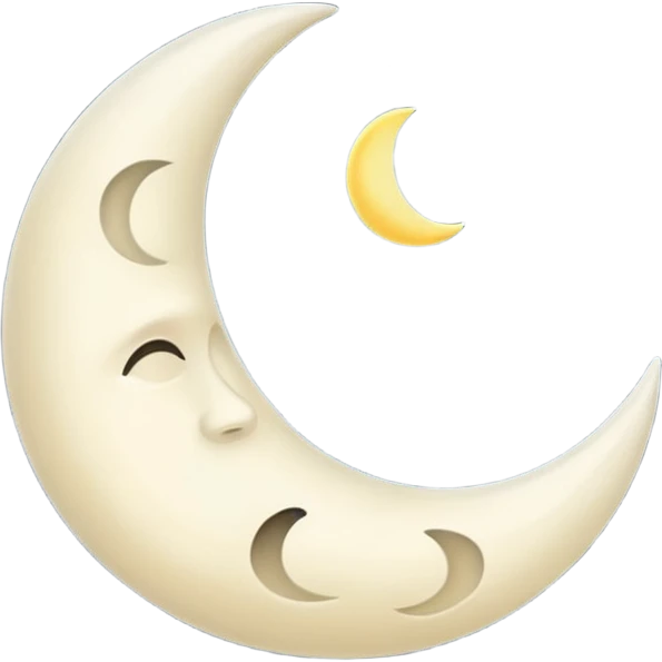 half moon. emoji