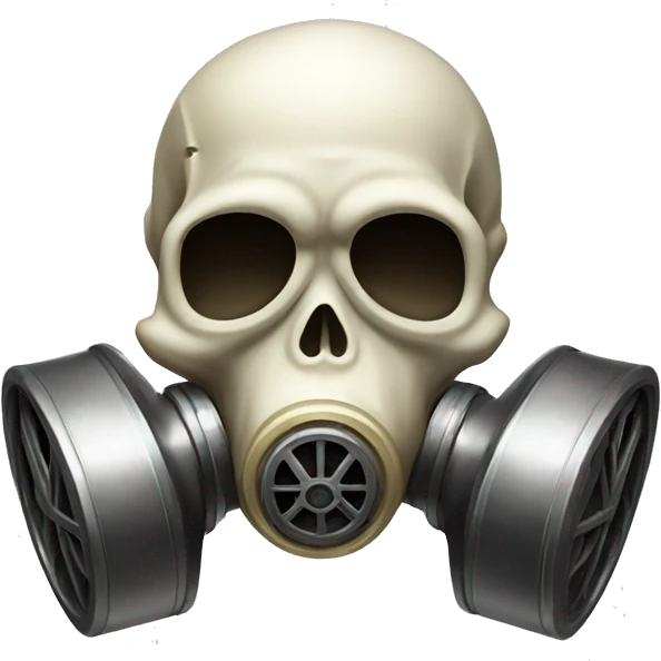 Bone Skull with gas mask emoji