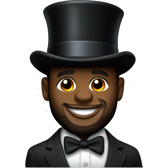 lebron james with a top hat emoji