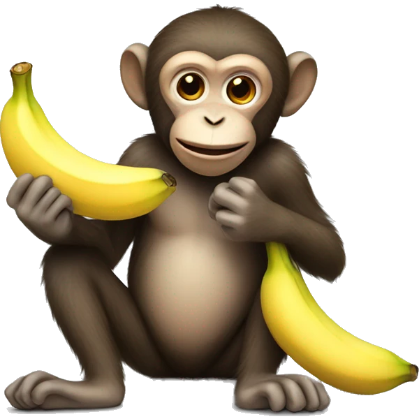 monkey eating banana emoji