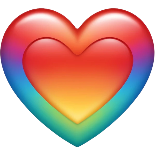 heart with rainbow gradient border emoji