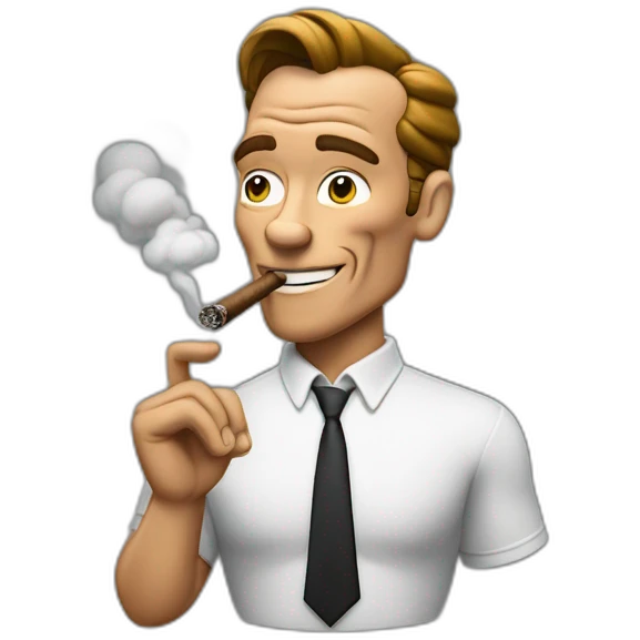 arnold shwrcenegersmokes a cigar emoji
