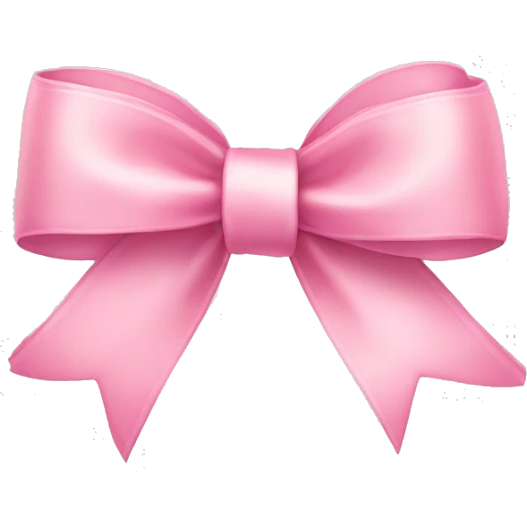 light pink ribbon bow emoji