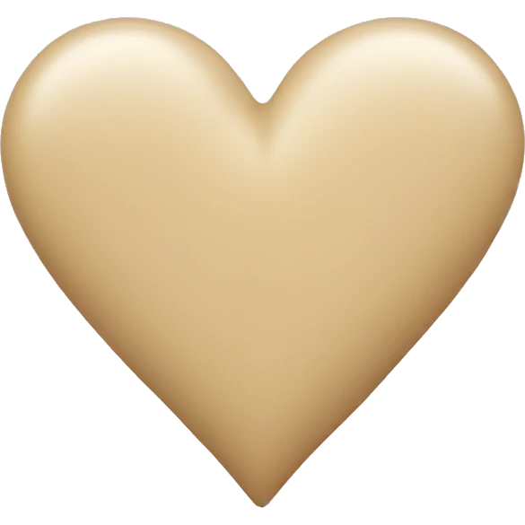 Beige heart  emoji
