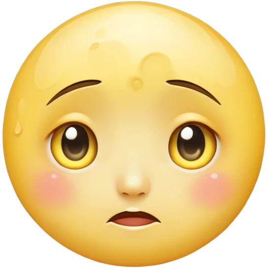 Moon with cute and crying eyes emoji