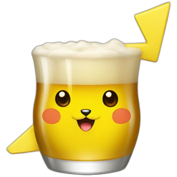 Picatchu-drink-beer emoji