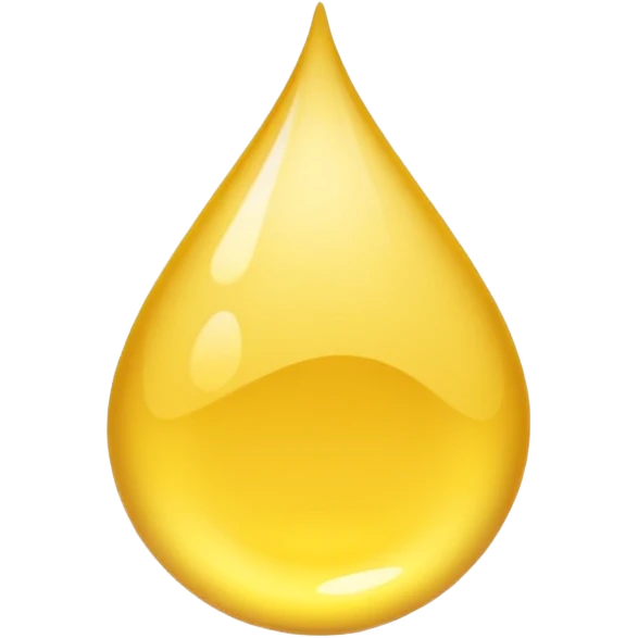 Yellow Drop of Water with no eyes, nose, mouth  emoji