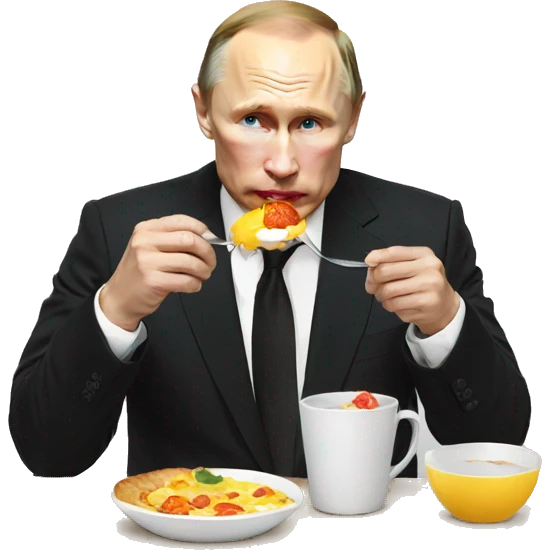 Putin eating his breakfast emoji