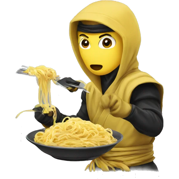 ninja eating pasta emoji