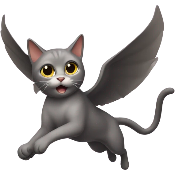 Flying cat emoji