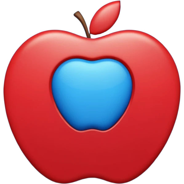 Two simple solid circles in Apple Emoji style, minimalist design, vibrant colors, no details, high contrast, clean edges, 3D glossy effect emoji