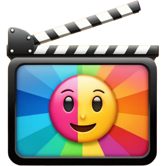 big screen with a movie emoji